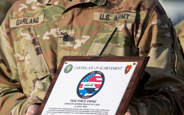 Task Force Viking Transfer of Authority Ceremony