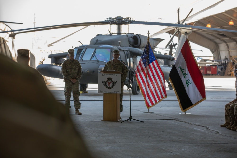 Transfer of Authority Ceremony for 34th Expeditionary Combat Aviation Brigade