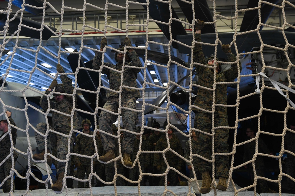 31st MEU Conducts Cargo Net Training