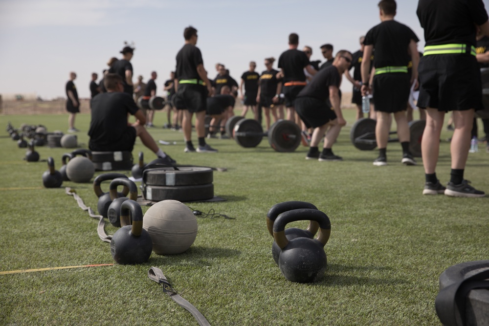 Minnesota National Guard Soldiers Practice the ACFT While Deployed