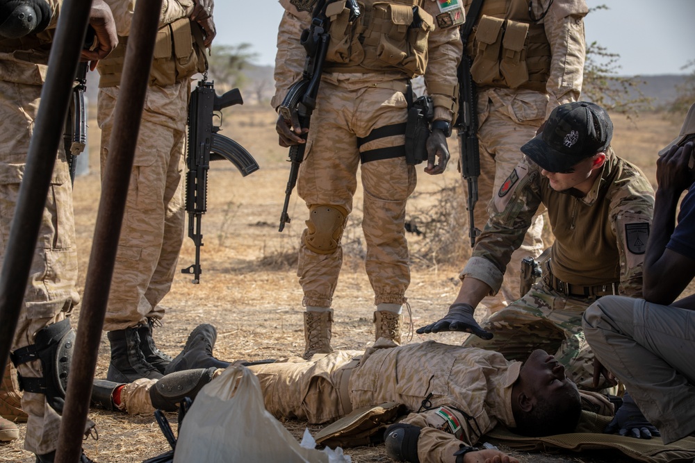 Burkinabe soldiers hone their medical skills