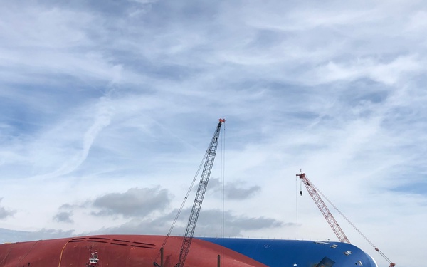 Golden Ray grounded in St. Simons Sound