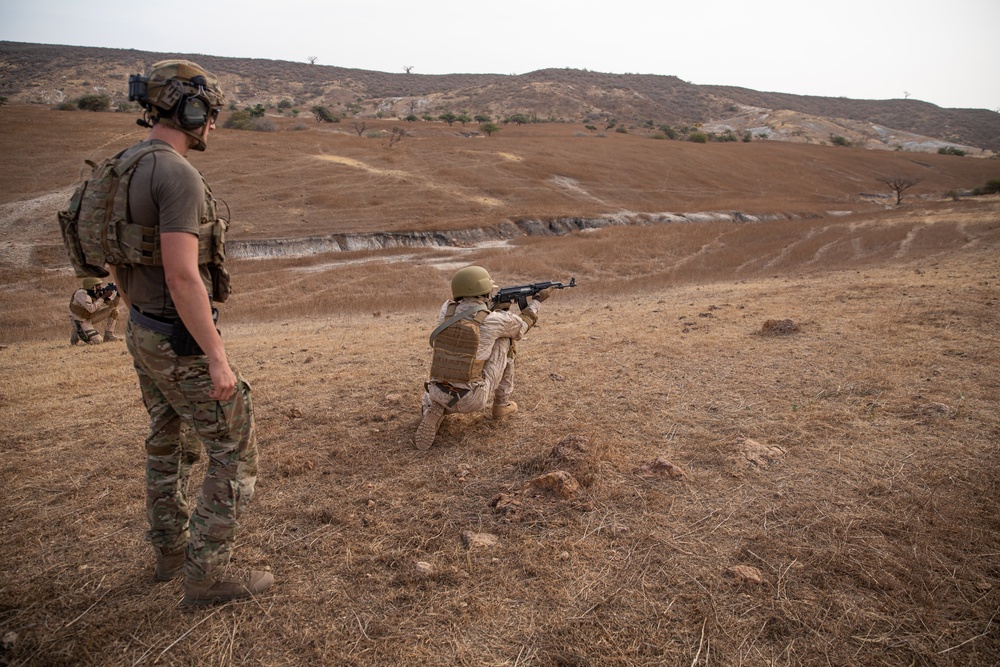 Burkinabe conduct live fire at Flintlock 20