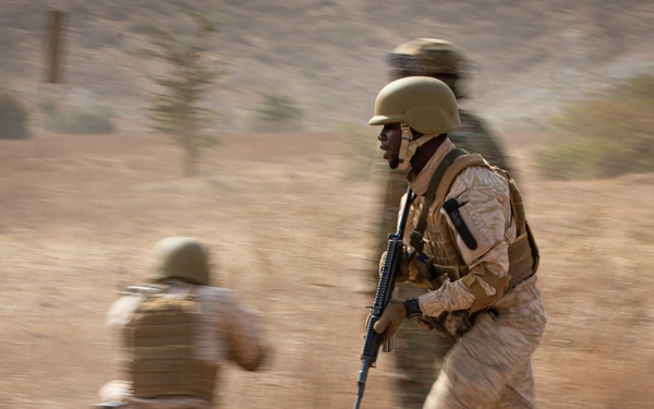 Burkinabe conduct live fire at Flintlock 20