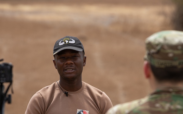 Nigerian Armed Forces member supports media operations at Flintlock 20