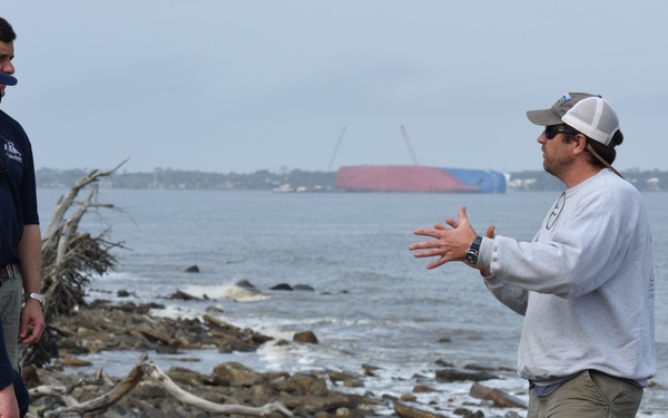 Golden Ray grounded in St. Simons Sound