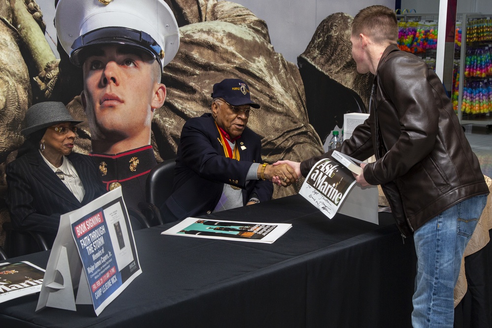 Legendary Marine Jim Capers promotes “Faith through the Storm” book