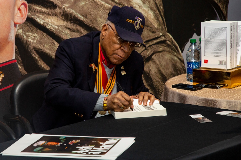 Legendary Marine Jim Capers promotes “Faith through the Storm” book