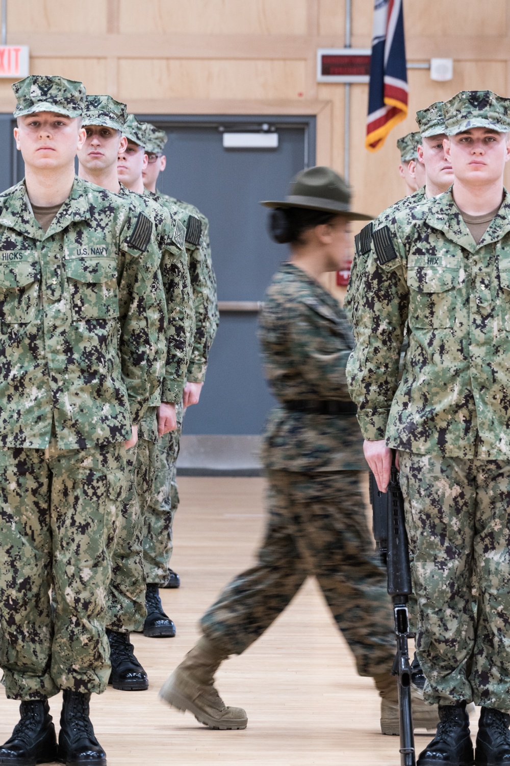 200220-N-TE695-0004 NEWPORT, R.I. (Feb. 20, 2020) -- Navy Officer Candidate School performs drill and ceremony