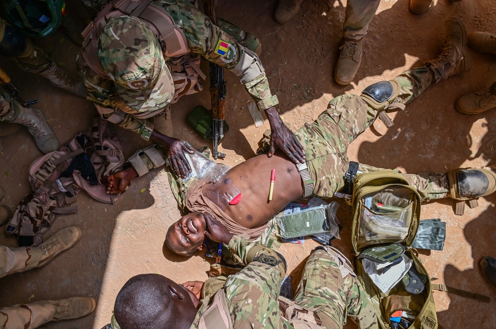 Tactical medical training adds another layer of depth of training for African forces at Flintlock 20