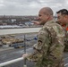 Lt. Gen. Cavoli, Col. Pak view offloaded cargo aboard M/V Endurance