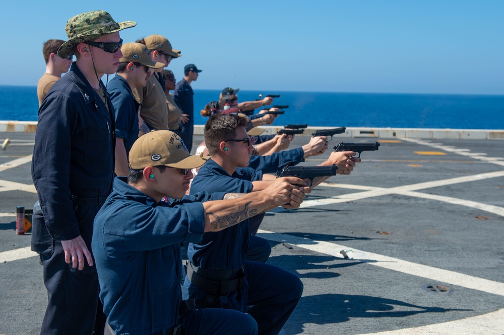 Gun Shoot Training USS Green Bay (LPD 20)