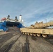 M1A1 Abrams tank drives off M/V Endurance