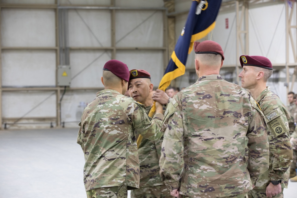 Command Sgt. Maj. Thinh T. Huynh of the 1st Battalion, 504th Parachute Infantry Regiment, 82nd Airborne Division