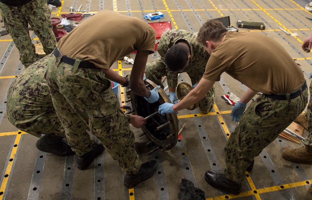 GHWB Sailors Reassemble Sprinkler System