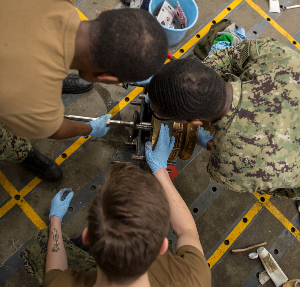 GHWB Sailors Reassemble Sprinkler System