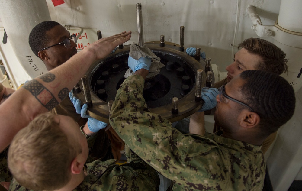 GHWB Sailors Reassemble Sprinkler System