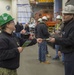 GHWB Sailor Hands Out Safety Flyers