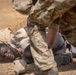 Burkinabe soldiers conduct presence patrols during Flintlock 20