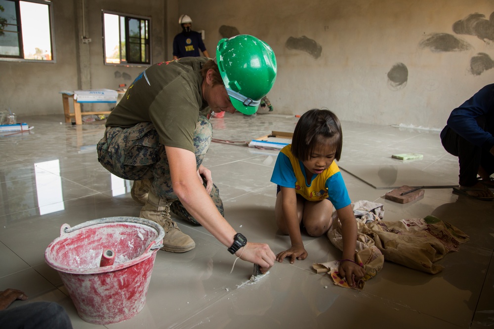 Cobra Gold 20: US, Royal Thai, Indian forces build school during engineering civic action project