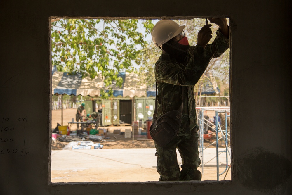 Cobra Gold 20: US, Royal Thai, Indian forces build school during engineering civic action project