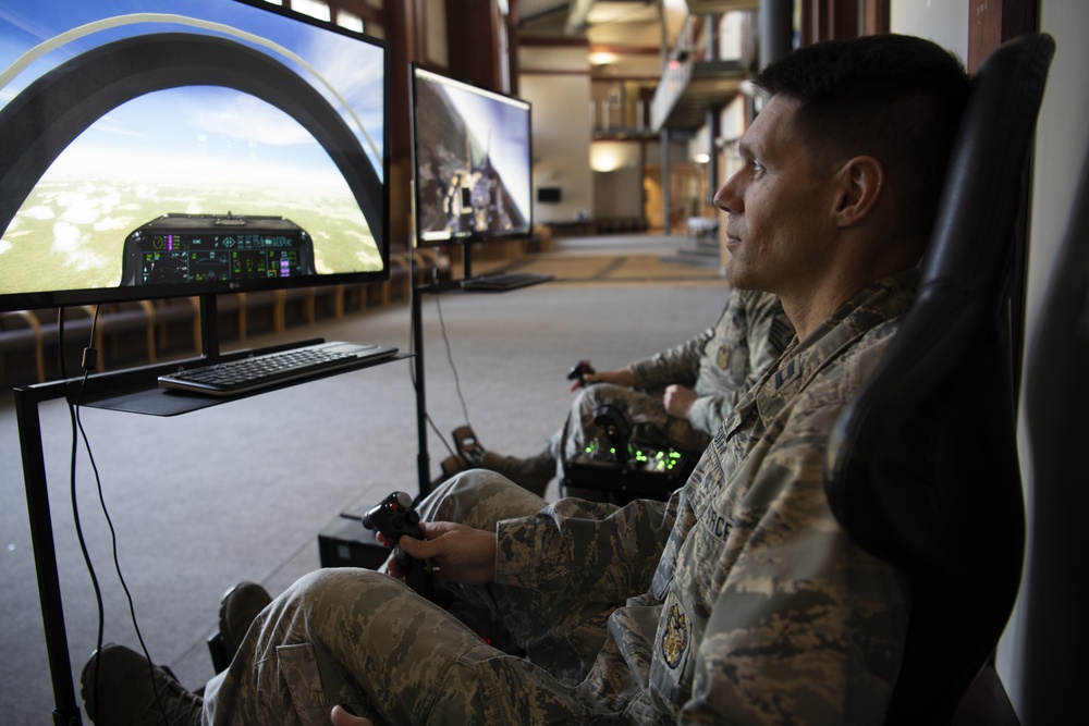 Training with the 187th Fighter Wing's Flight Simulator