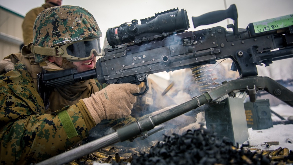 SPMAGTF-AE: Marines conduct machine gun range in Alaska