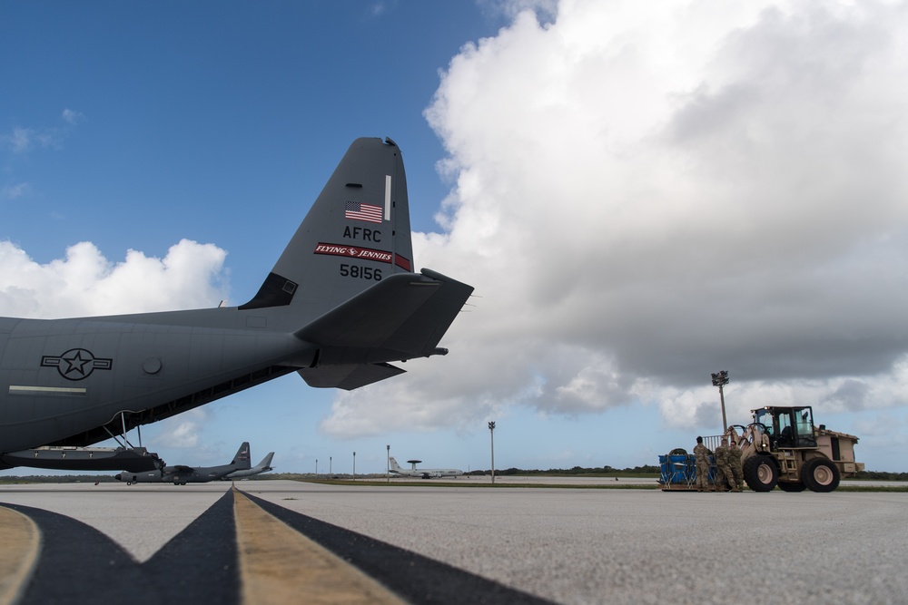 U.S. Air Force C-130J Hercules conducts airdrop mission during Cope North 20