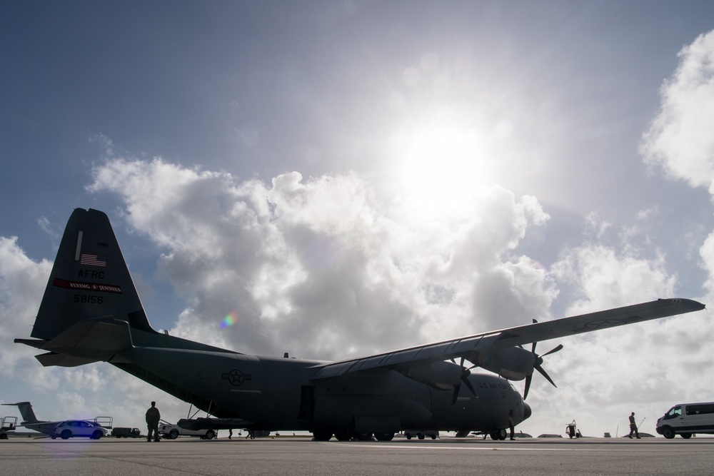 U.S. Air Force C-130J Hercules conducts airdrop mission during Cope North 20