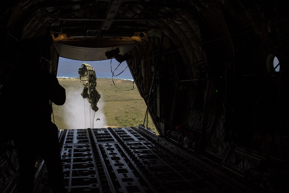 U.S. Air Force C-130J Hercules conducts airdrop mission during Cope North 20