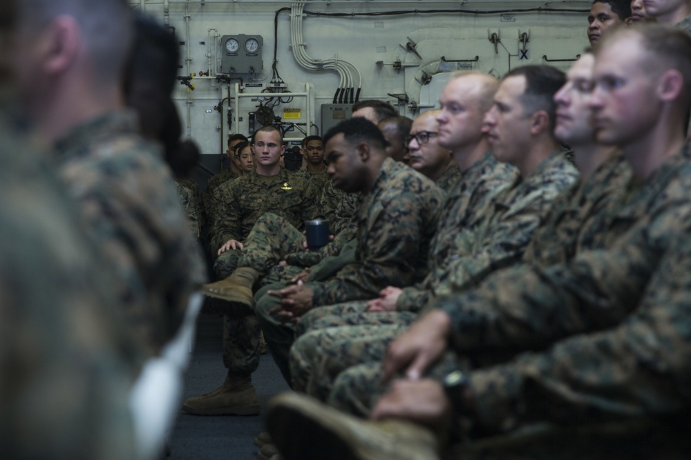 Building the Foundation: 31st MEU Marines, Sailors graduate Corporals Course aboard USS America