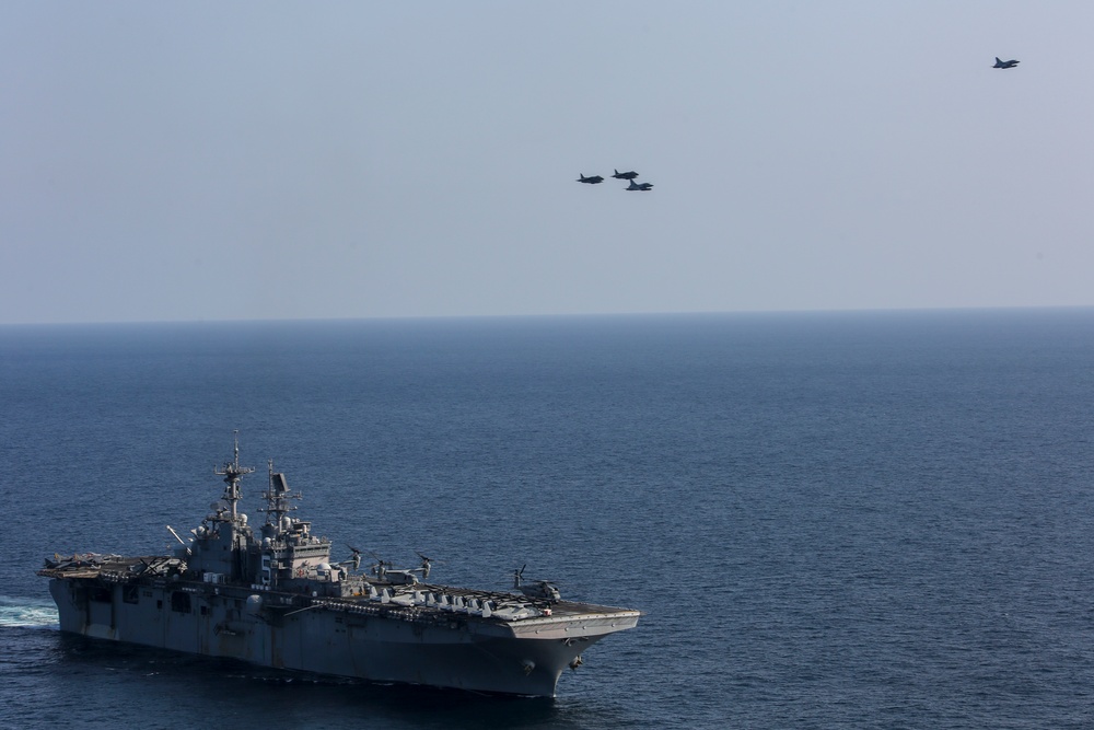 Harrier, Mirage flyover