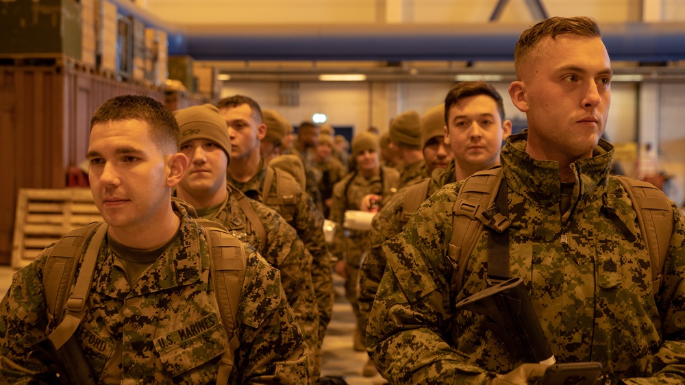 Marines arrive at Evenes Airfield