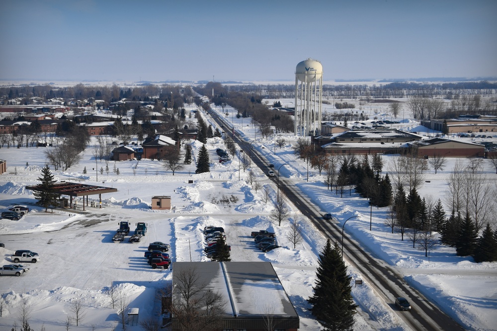 Grand Forks AFB from a bird's-eye view