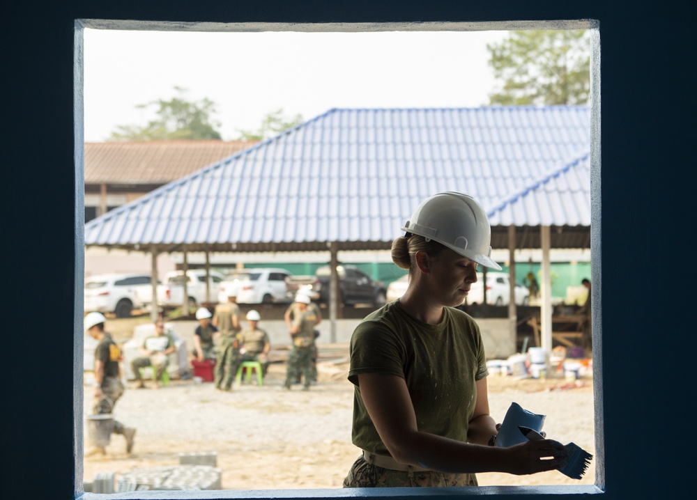 Cobra Gold 20: US, Royal Thai, Indonesian service members build a school