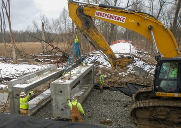 Stanford Run concrete box culvert installation