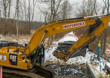 Stanford Run concrete box culvert installation