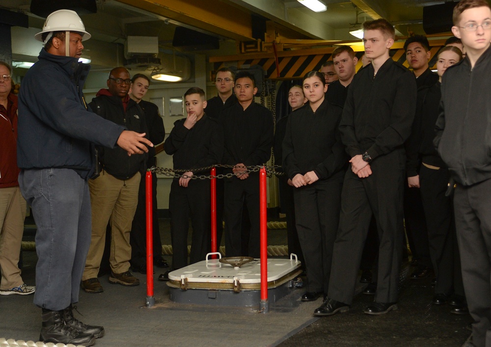 South Kitsap NJROTC Cadets Visit USS Nimitz