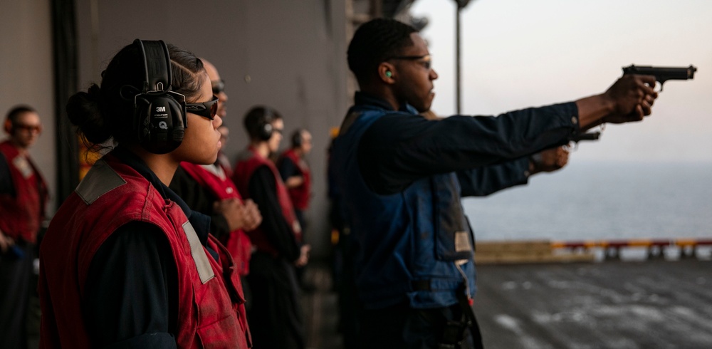 USS Bataan 9mm Gun Shoot