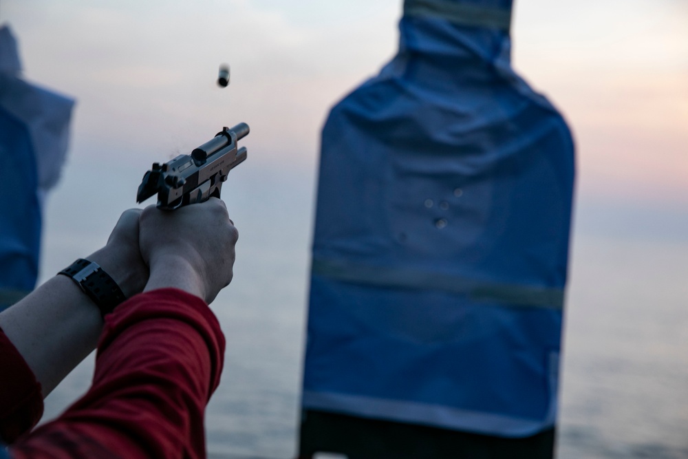 USS Bataan 9mm Gun Shoot