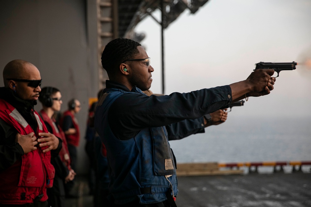 USS Bataan 9mm Gun Shoot