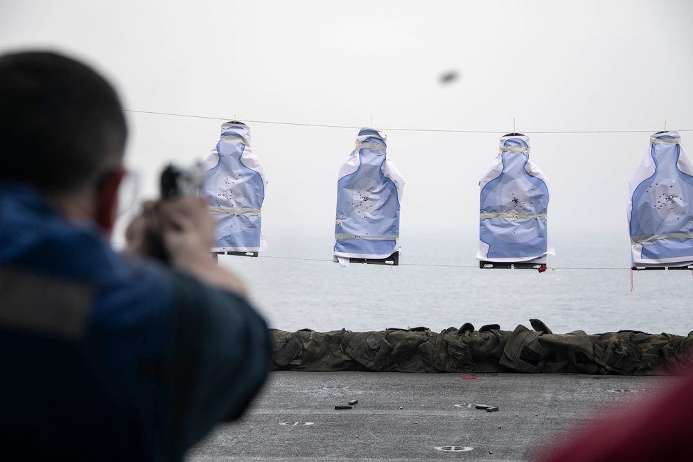 USS Bataan 9mm Gun Shoot