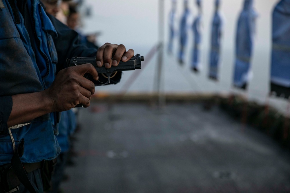 USS Bataan 9mm Gun Shoot