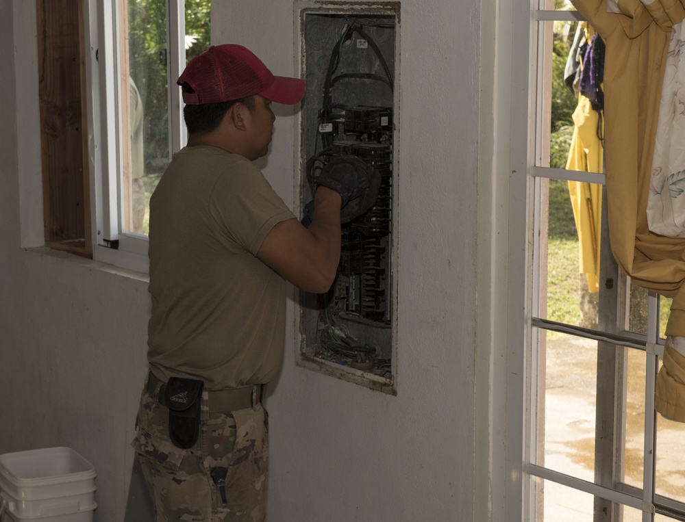 554th Red Horse Squadron provides disaster relief from Typhoon Yutu on Tinian