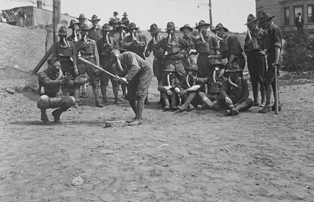 Troops echo history, play baseball