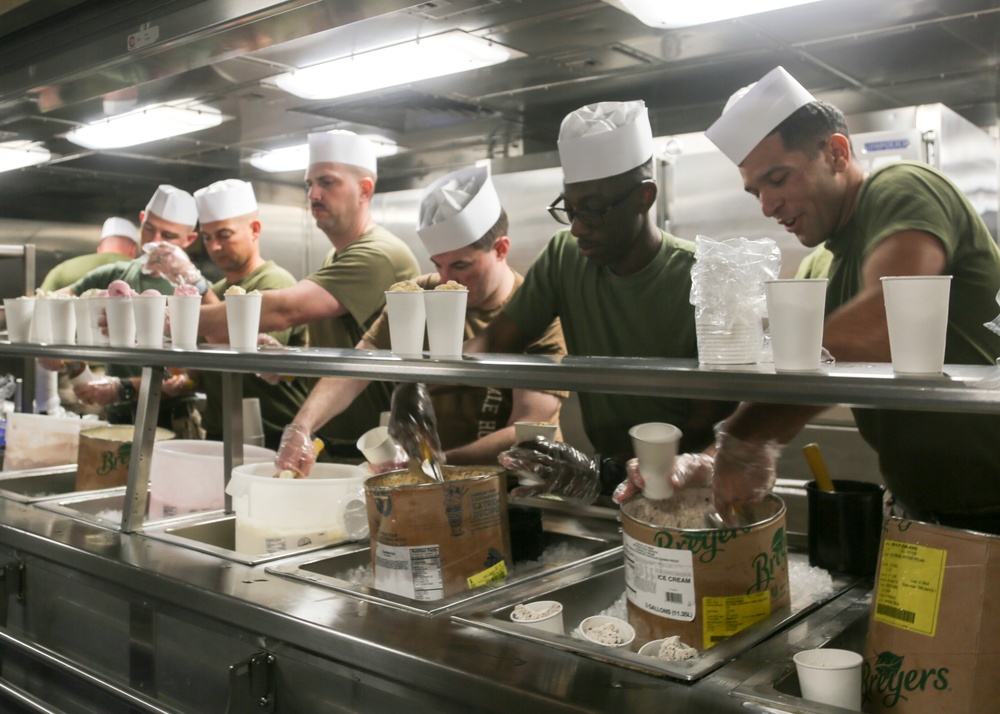 USS New York Hold an Ice Cream Social