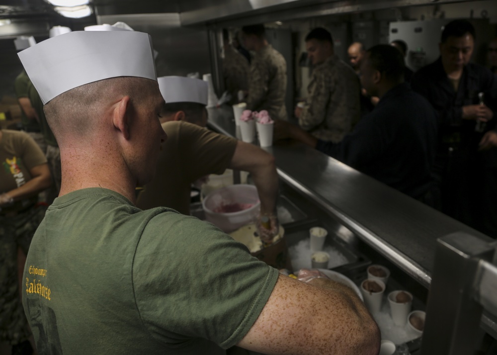 USS New York Holds an Ice Cream Social