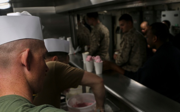 USS New York Holds an Ice Cream Social