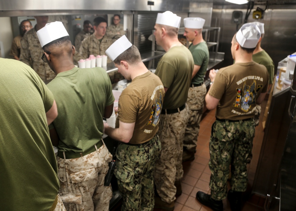 USS New York Holds an Ice Cream Social