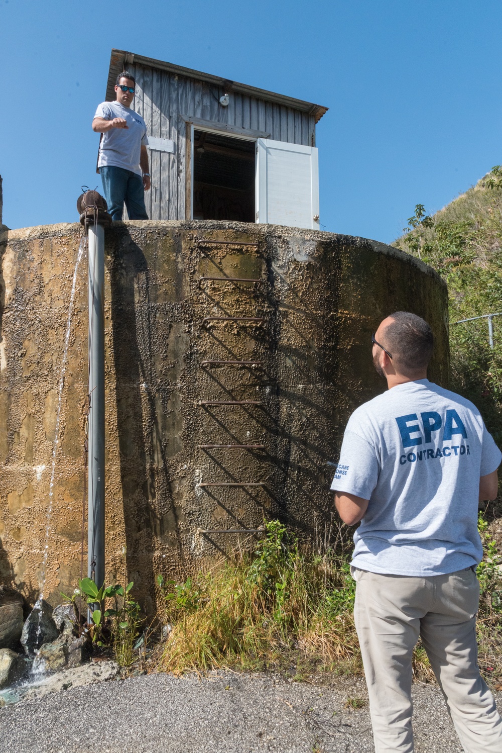 Water Samples Collected by EPA For Testing After Quake